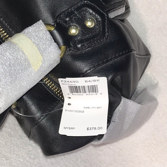 Coach F24690 B4/BK Leather Satchel Original Factory Wrap - nvr used! Prist Cond - Picture 5 of 8